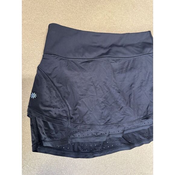Athleta Womens Size SMALL Black Excursion Skort Skirt Hybrid Tennis Side Pockets - Picture 1 of 7